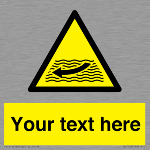 Custom Warning strong river flows